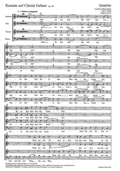 Ludwig Meinardus: Kantate auf Christi Geburt Opus 48 (1888)
