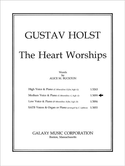 G. Holst: The Heart Worships, GesMKlav