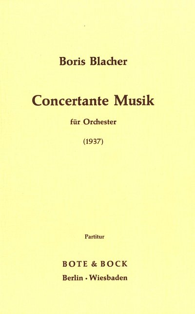 B. Blacher: Concertante Musik, Sinfo (Stp)