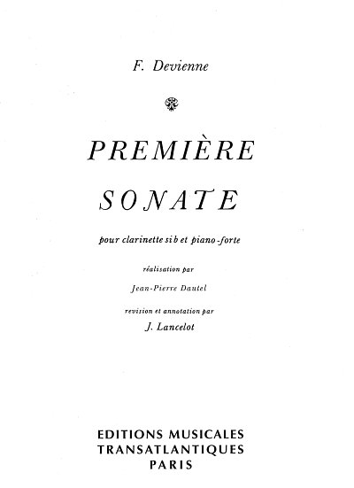 F. Devienne: Sonate 1, KlarKlav (KlavpaSt)