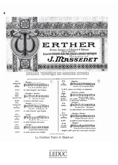 J. Massenet: Wertherair No.4 Ariette de Sophie, GesKlav (Bu)