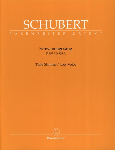 F. Schubert: Schwanengesang - tiefe Stimme, GesTiKlav