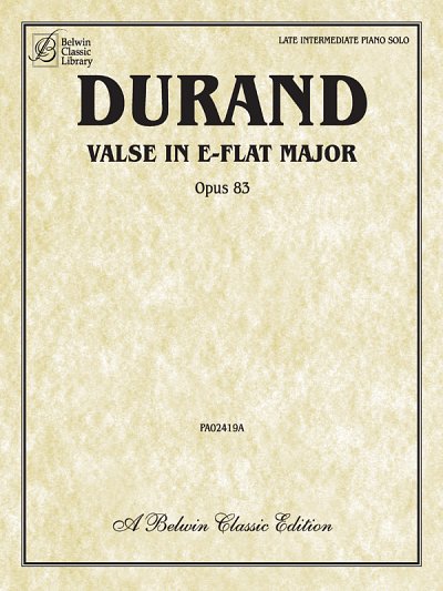 Valse in E-Flat, Op. 83, Klav (EA)
