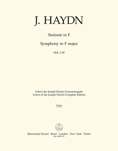 J. Haydn: Sinfonie F-Dur Hob. I:89, Sinfo (Vla)