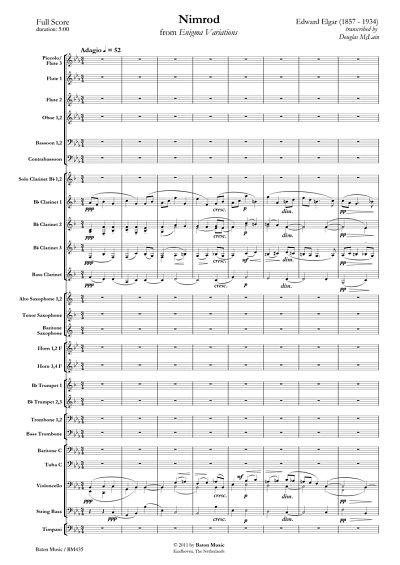 E. Elgar: Nimrod, Blaso (Pa+St)