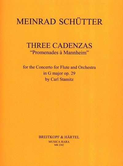 Schuetter Meinrad: 3 Kadenzen Zu Carl Stamitz Konzert G-Dur