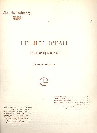 C. Debussy: Le Jet D'Eau Fr-Ang V.M , GesKlav