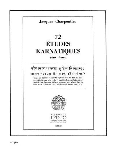 J. Charpentier: 73 Études Karnatiques Cycle 04