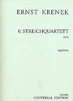 E. Krenek: Streichquartett Nr. 6 op. 78  (Part.)