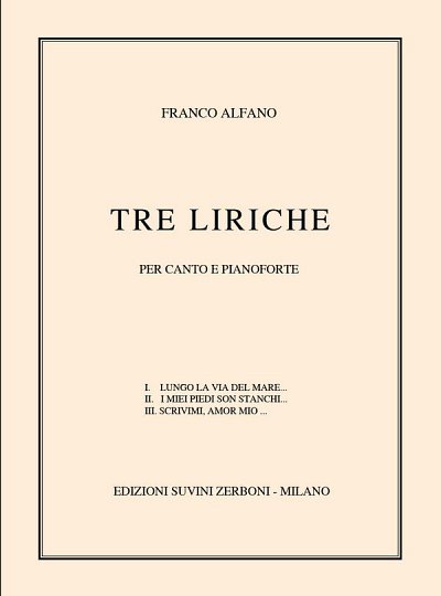F. Alfano: Tre Liriche (1943)