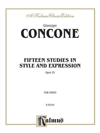 G. Concone: Fifteen Studies in Style and Expression, O, Klav
