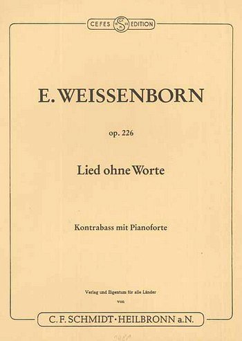 Weissenborn E.: Lied Ohne Worte Op 226