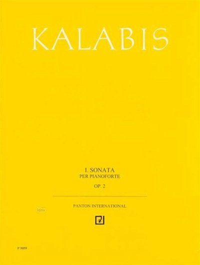 V. Kalabis: 1. Klaviersonate op. 2