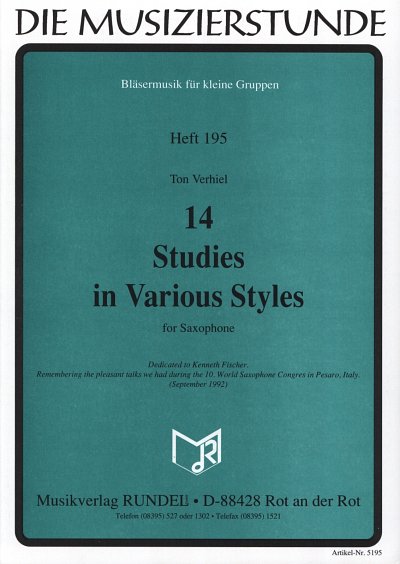 Verhiel Ton: 14 Studies In Various Styles