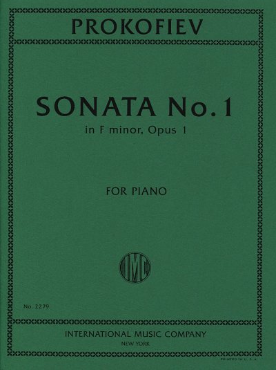 S. Prokofjew: Sonate Nr. 1 f-moll op. 1, Klav