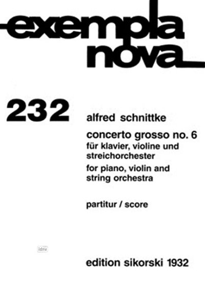A. Schnittke: Concerto grosso Nr. 6 für Klavier, Violine und Streichorchester