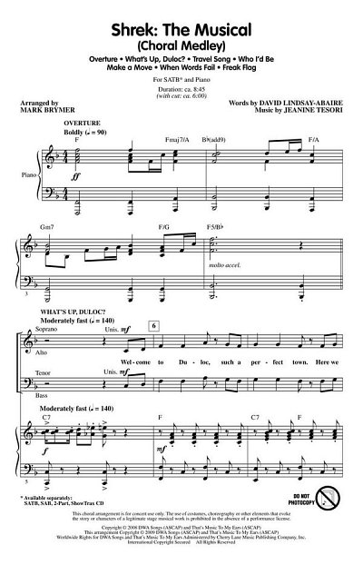 J. Tesori: Shrek: The Musical (Choral Medley), Ch (CD)