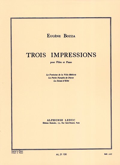 E. Bozza: 3 Impressions, FlKlav (KlavpaSt)