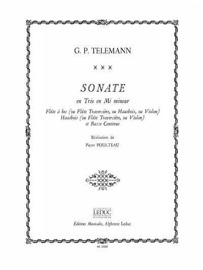 G.P. Telemann: Sonata en Trio in E minor (Part.)