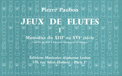 P. Paubon: Jeux de Flûtes Vol.1 (Part.)