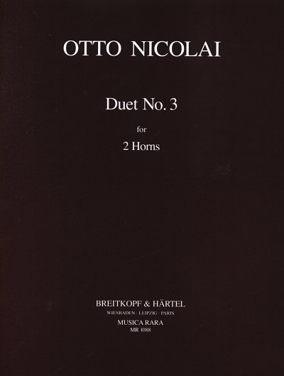 O. Nicolai: Sechs Duette Nr. 3, 2Hrn (Sppa)