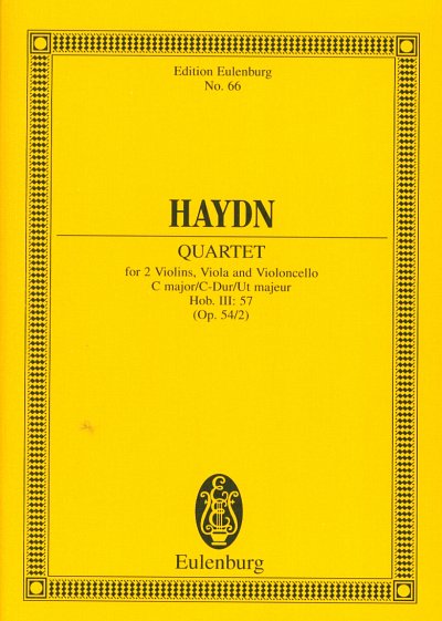 J. Haydn: Quartett C-Dur Op 54/2 Hob 3/57 Eulenburg Studienp