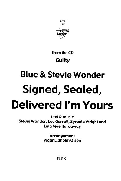 S. Wonder et al.: Signed Sealed Delivered I'm Yours
