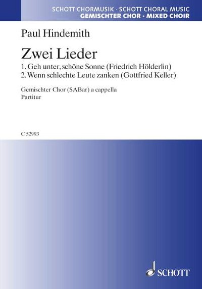 DL: P. Hindemith: Zwei Lieder (Chpa)