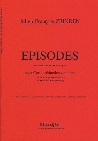 J.-F. Zbinden: Episodes op. 95, HrnKamo (KlavpaSt)