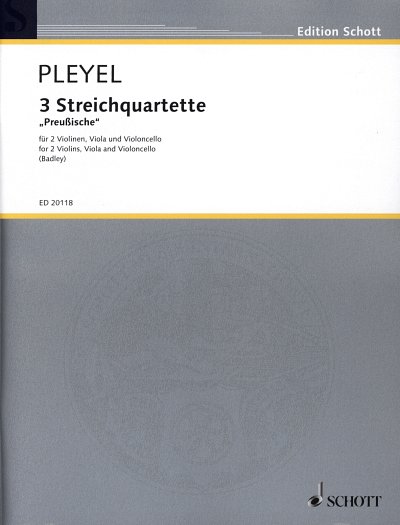 I.J. Pleyel: 3 Streichquartette Benton 331-, 2VlVaVc (Pa+St)