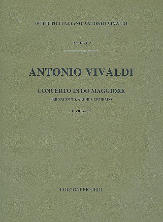 A. Vivaldi: Concerto per Fagotto, Archi e BC in Do Rv 477