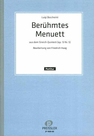 L. Boccherini: Berühmtes Menuett, AkkOrch (Part.)