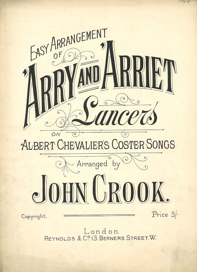 DL: J. Crook: 'Arry And 'Arriet Lancers, Klav
