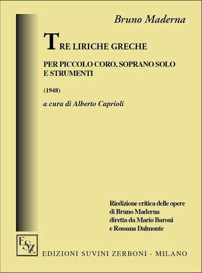 B. Maderna: Tre Liriche Greche, Sinfo (Part.)