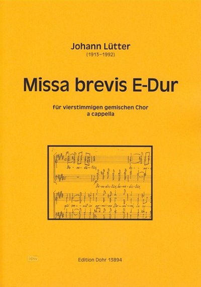J. Lütter: Missa brevis E-Dur