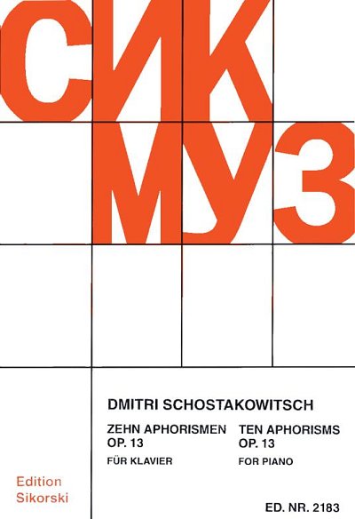 D. Schostakowitsch: 10 Aphorismes Op.13, Klav