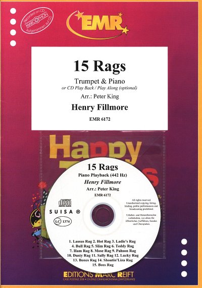AQ: H. Fillmore: 15 Rags, Trp;Klv (+CD) (B-Ware)