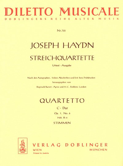 J. Haydn: Quartett C-Dur Op 1/6 Hob 3:6 Diletto Musicale