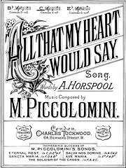 M. Piccolomini i inni: All That My Heart Would Say