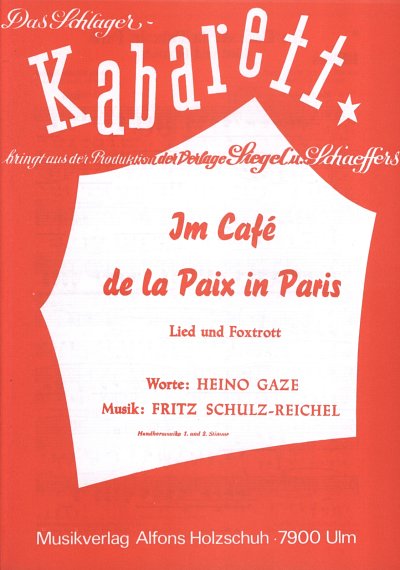 Schulz Reichel F.: Im Cafe De La Paix In Paris