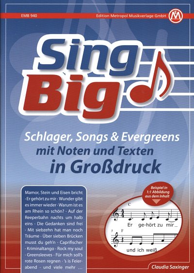 Sing Big, Singstimme; Klavier [Gitarre/Keyboard] ad lib.