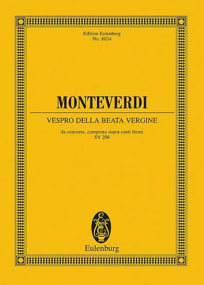 C. Monteverdi: Vespro della Beata Vergine SV 206