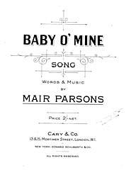 Mair Parsons: Baby O'Mine