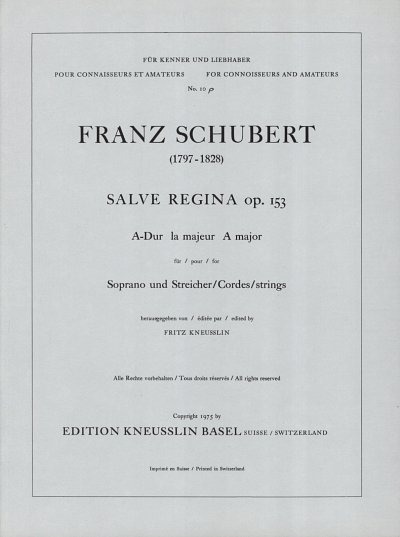 F. Schubert: Salve Regina A-Dur op. 153 (Part.)