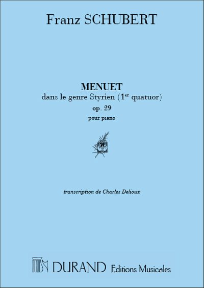 F. Schubert: Menuet Quatuor N 1 Piano , Klav