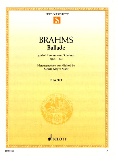 J. Brahms: Ballade g-Moll op. 118/3 , Klav