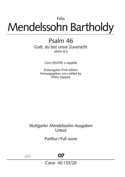 DL: F. Mendelssohn Barth: Gott, du bist unsre Zuve, Gch5 (Pa