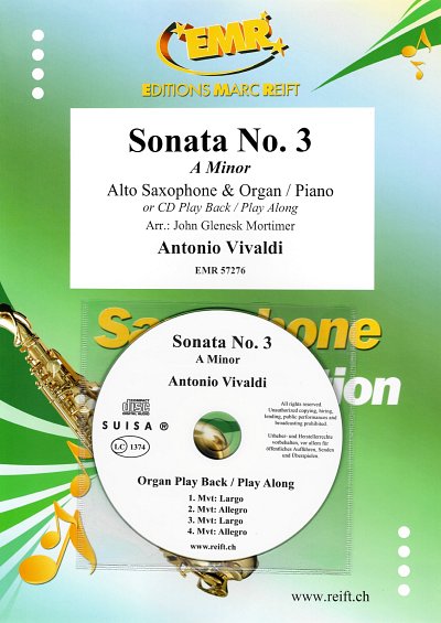 A. Vivaldi: Sonata No. 3, AsaxKlaOrg (+CD)