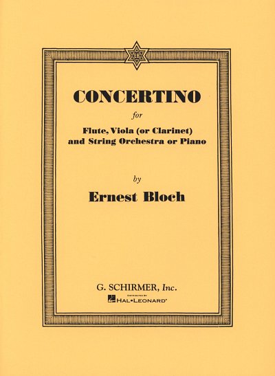 E. Bloch: Concertino, FlVlaKlv (KlavpaSt)