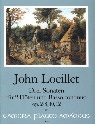 J.-B. Loeillet: 3 Sonaten op. 2/8, 10, 12, 2FlBc (Pa+St)